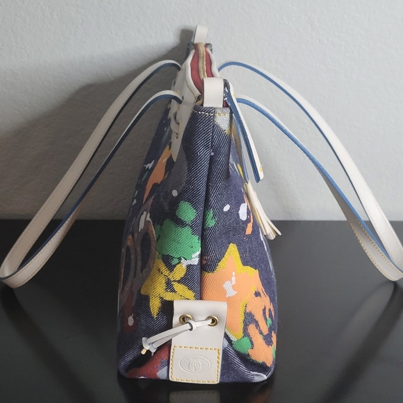 DOONEY & BOURKE Splash Large Tassel Zip Top Blue Denim Splash - Picture 5 of 14